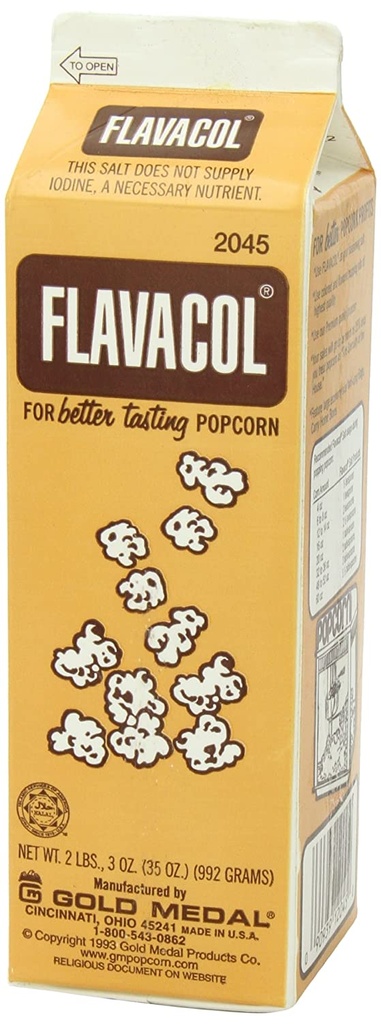 Saborizante en polvo gourmet para palomitas de maíz , caja x 35 oz, sal y mantequilla Flavacol - Gold Medal