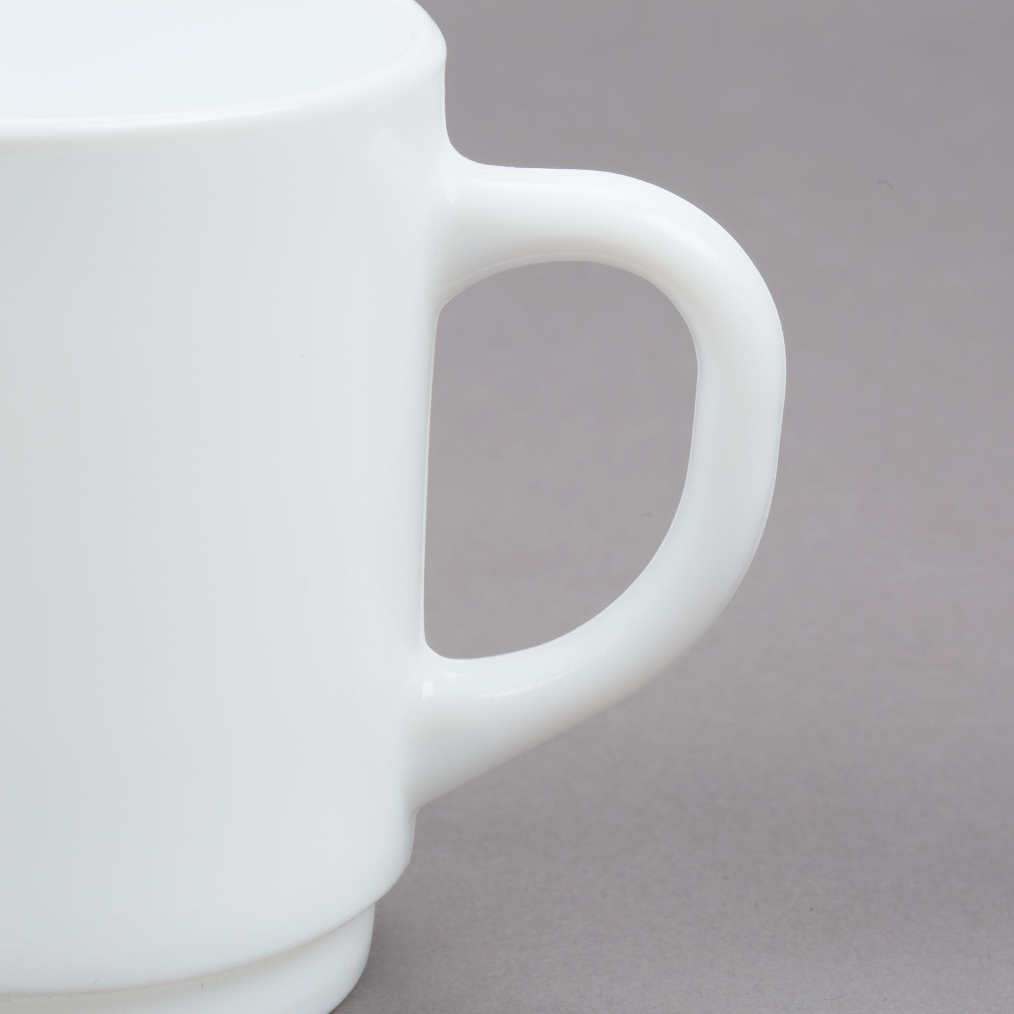 Mug Blanco de Vidrio Templado, 8 1/4 oz - 8.9x7.2 cm - Arcoroc