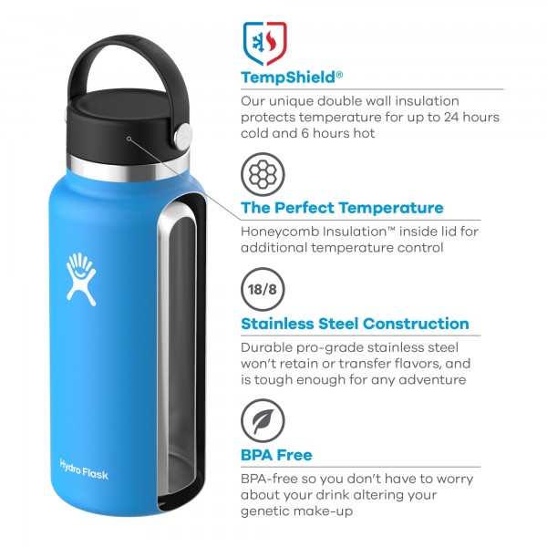 Termo para Agua de Acero Inoxidable Color Niebla, 20 oz - Hydroflask