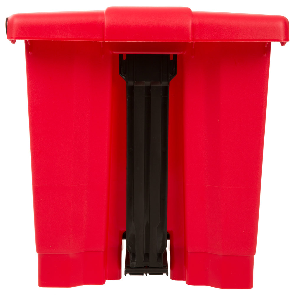 Papelera Pedal 30 Lts uv, color rojo reciclaje  - Rubbermaid