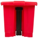 Papelera Pedal 30 Lts uv, color rojo reciclaje  - Rubbermaid