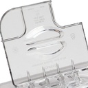 Tapa bisagra muesca azafate 1/6 policarbonato transparente Cambro