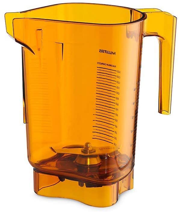 Vaso para licuadora, capacidad 48 oz/1.4 lt, incluye cuchilla y tapa, color naranja - Vitamix