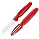 Juego de cuchillo y pelador color rojo - Wusthof