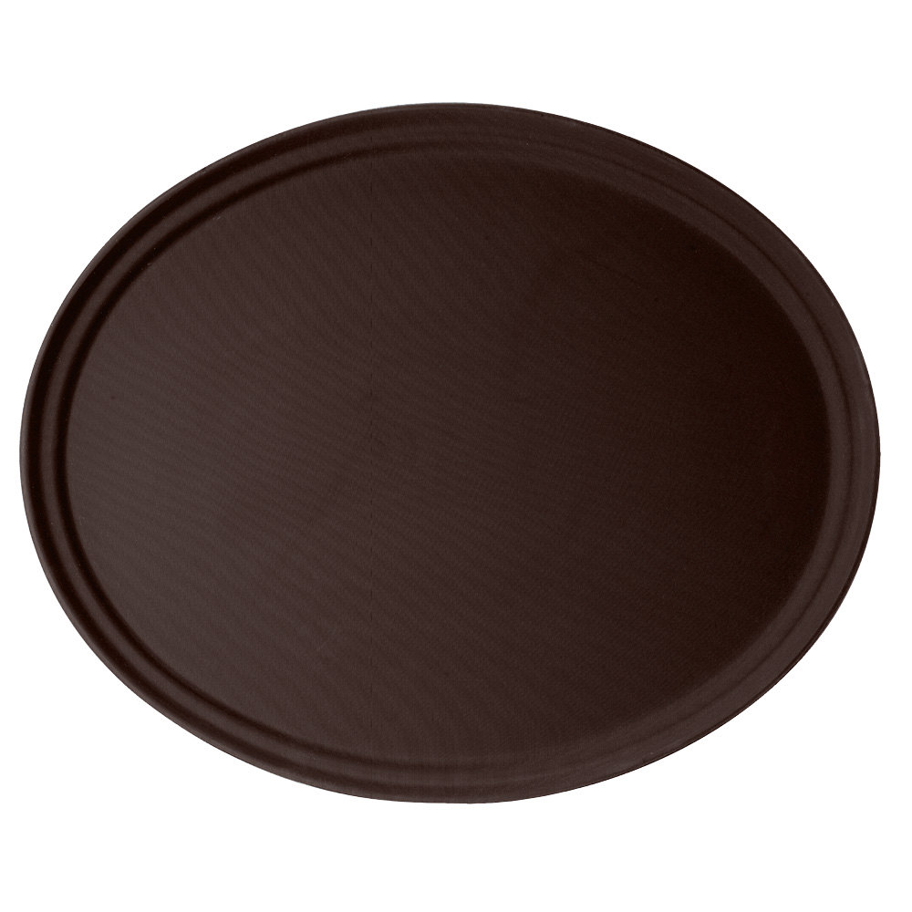 Bandeja antideslizante ovalada fibra de vidrio 73.5 x 60 cm bronceado - Cambro USA