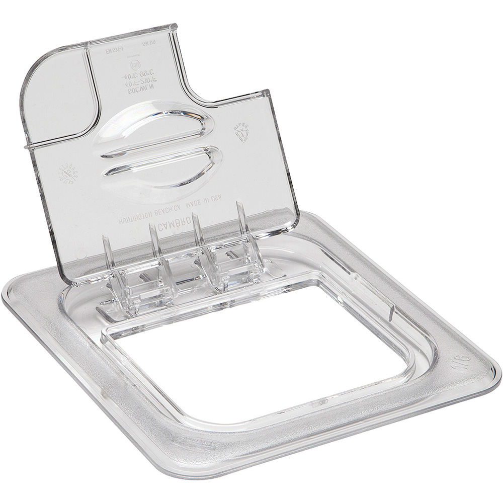 Tapa bisagra muesca azafate 1/6 policarbonato transparente - Cambro China