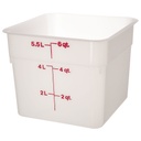 Recipiente cuadrado 5.7lts. polietileno blanco - Cambro USA
