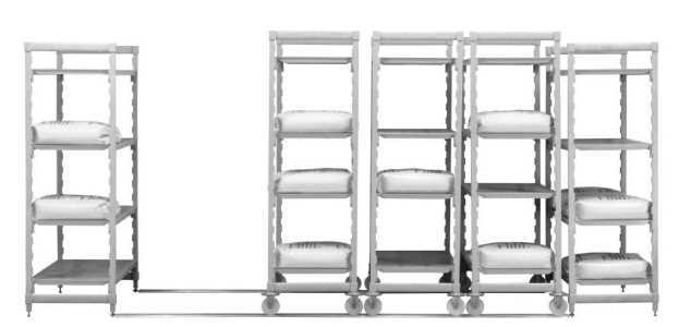 Juego de rieles para 3 unidades moviles d 3.05 mts. - Cambro China