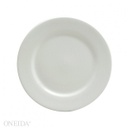 [F8010000124] Plato llano redondo porcelana 19.5cm blanco brillante  - Oneida