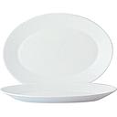 [P3967] Plato Ovalado Blanco de Vidrio Templado Restaurante, 29.0 x 21.4 cm - Arcoroc
