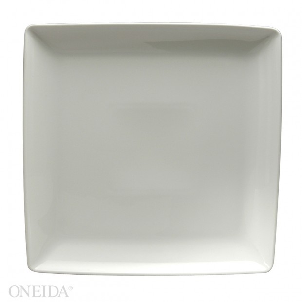 Plato cuadrado porcelana fina 18.8 cm fusión  - Oneida