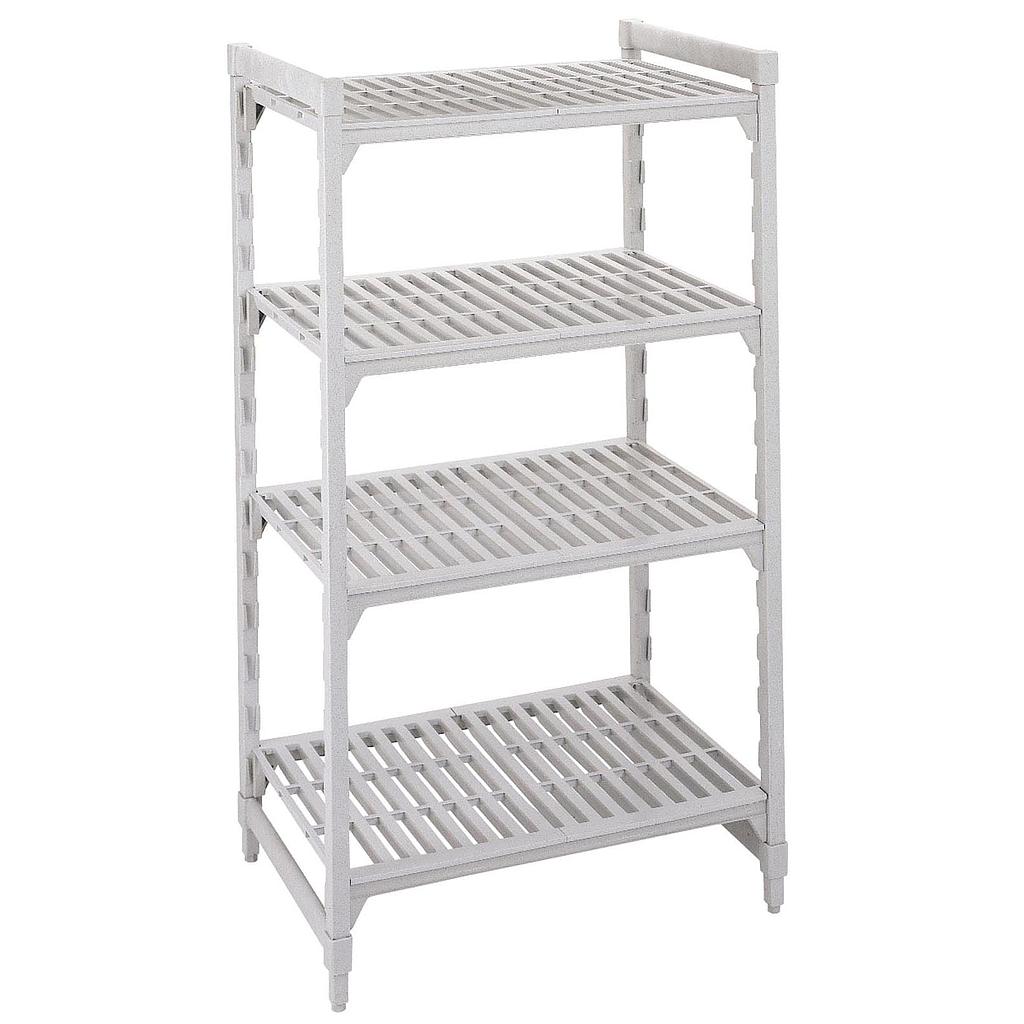 Unidad inicial de estantería Premium ventilada con 4 Entrepaños de 21 x 30 x 72" - Cambro China