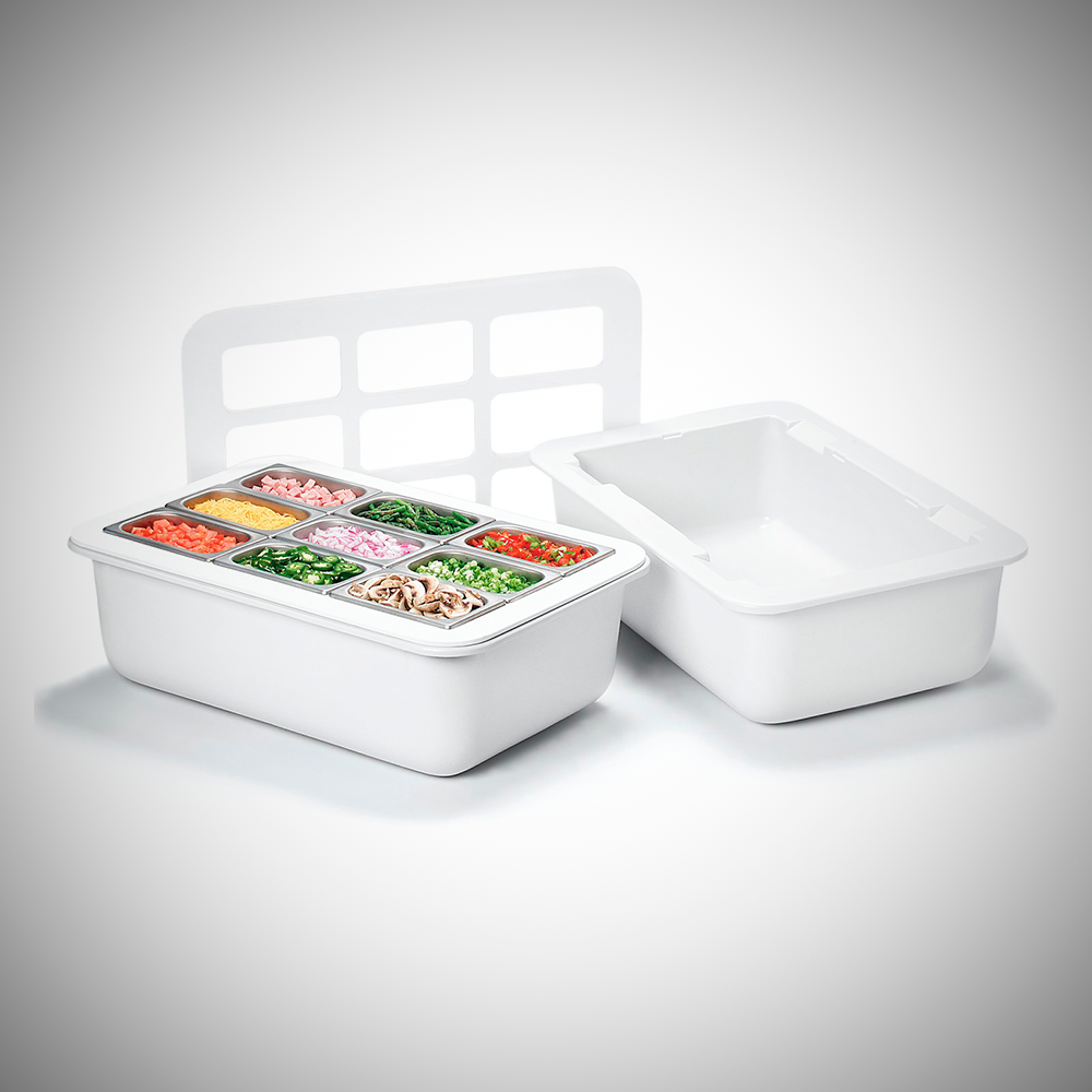 Contenedor frio de 6" con organizador para 9 GN de 1/9 - Carlisle