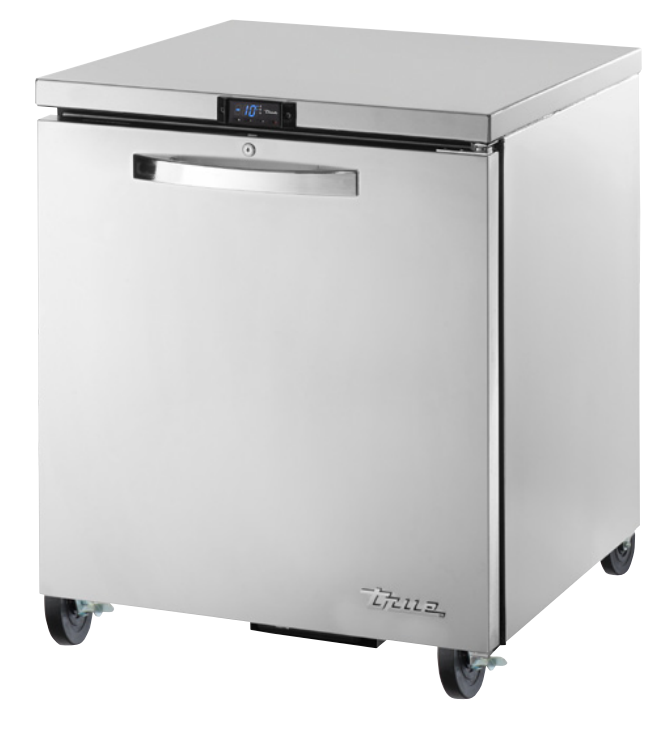 Congelador de puerta sólida con paquete de especificaciones 3 y ruedas de 1 1/2" low profile - True
