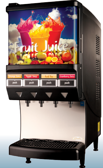 Dispensador de Jugos, serie Quest Elite 4000 de 4 sabores con control de porción y flush, 115/60 MCD - Cornelius