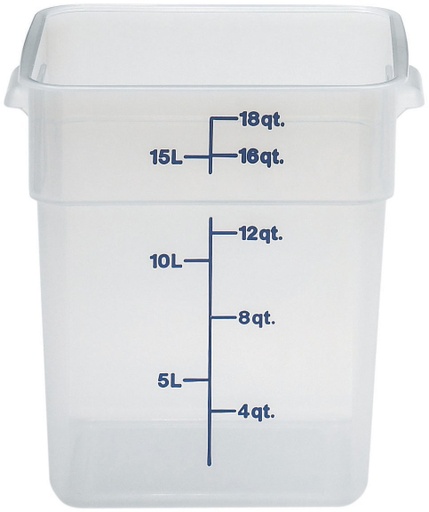 [22SFSPP190] Recipiente cuadrado 20.8lts. polipropileno - Cambro USA