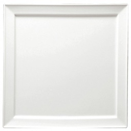 [F8010000162S-O] Plato cuadrado porcelana 29.7cm blanco brillante (Outlet) - Oneida