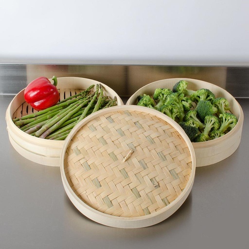 [34212] Set de 3 steamers en bamboo de 12" - Town Food