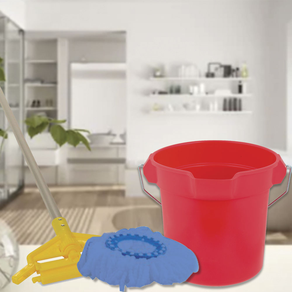 [KIT-MPB-RB] Kit de Mopa + Palo + Balde - Rubbermaid Local