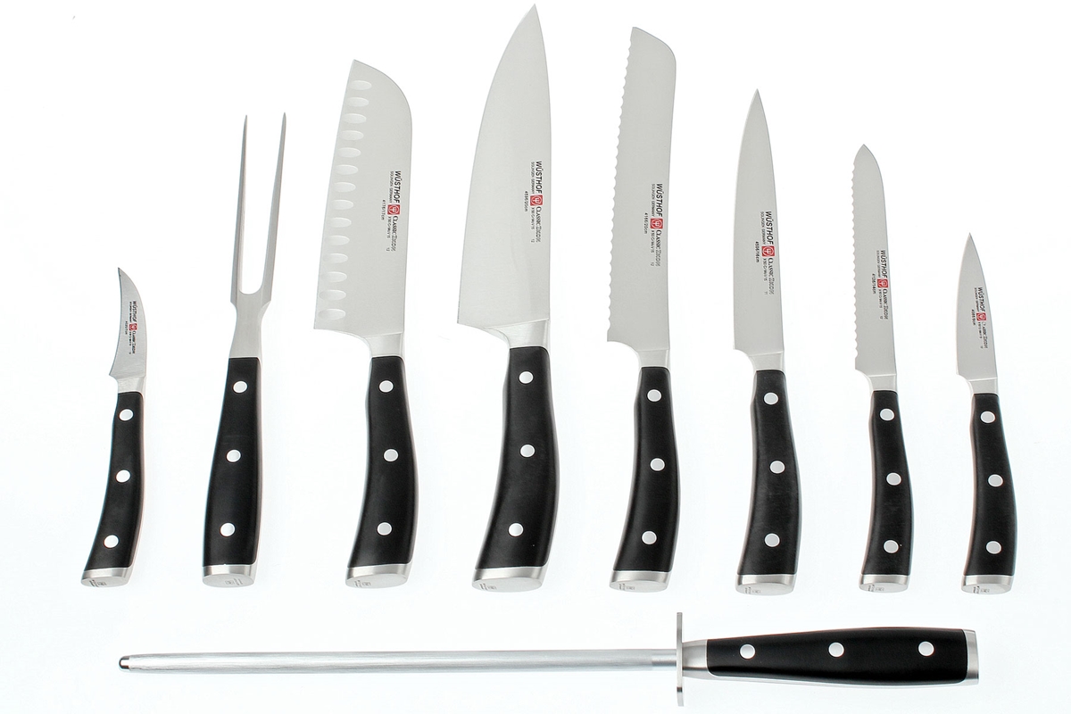 Bloque de cuchillos con 9 piezas Ikon - Wusthof