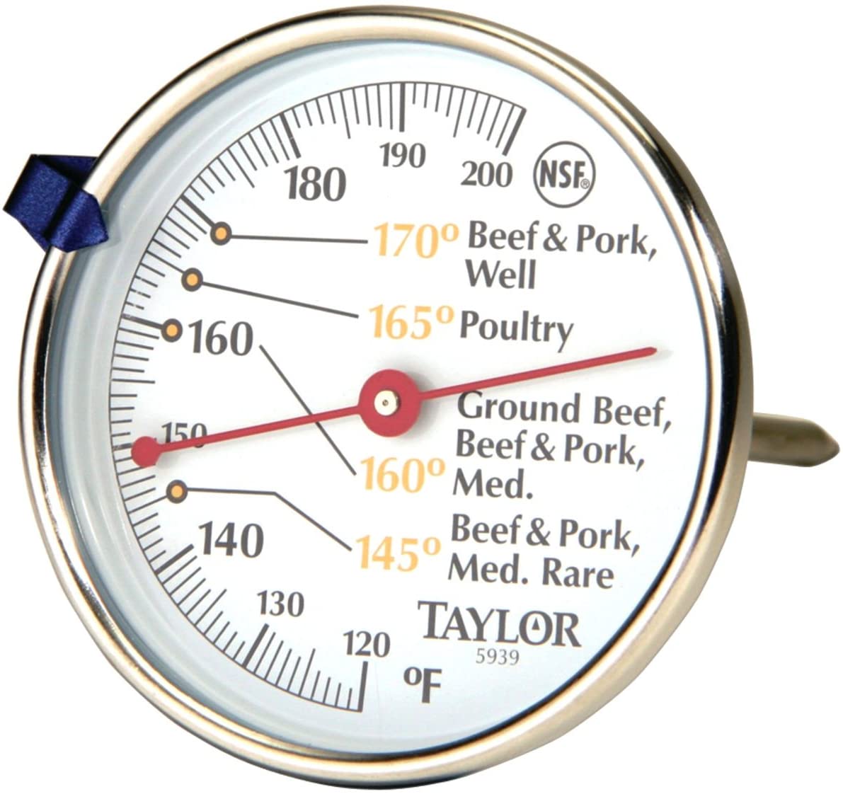 Termómetro carne rango 120°f a 212°f. Taylor Precision