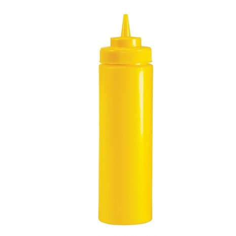 Dispensador de salsa  24 oz  para apretar, color amarillo - Browne