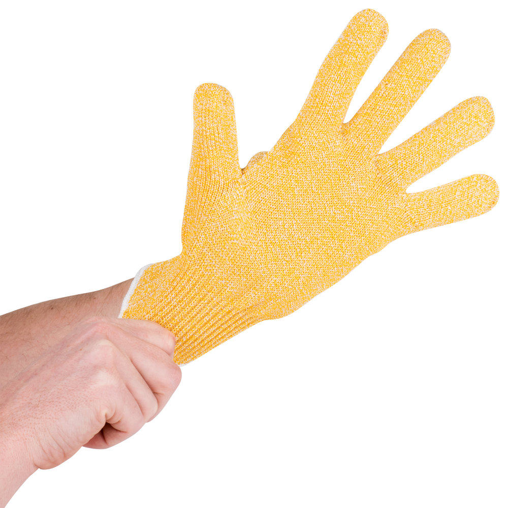 Guante antimicrobial para corte ambidiestro amarillo - San Jamar