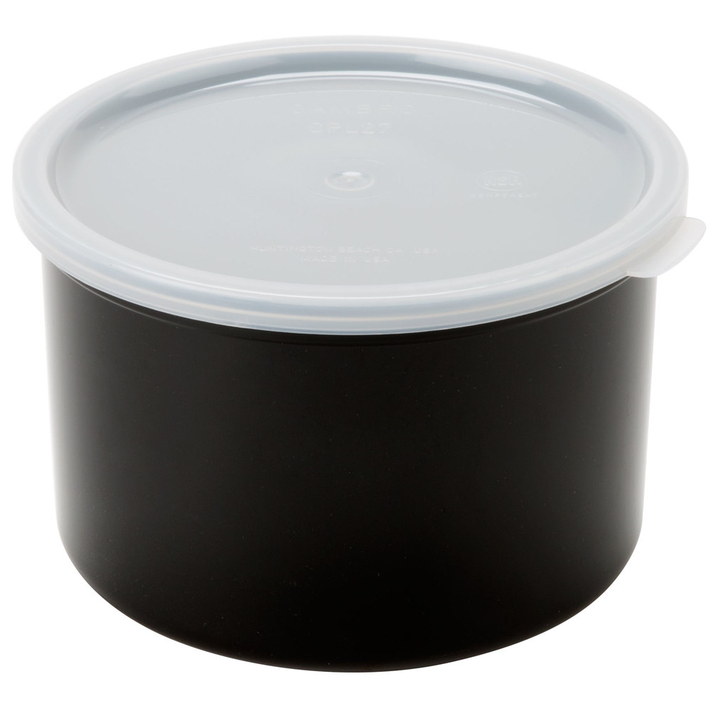 Tarro tapa almacenar alimentos 1.4lts color negro - Cambro