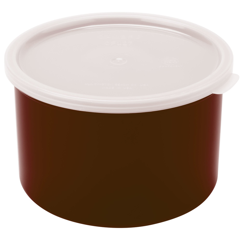 Tarro con tapa para almacenar alimentos 1.4lts castaño - Cambro