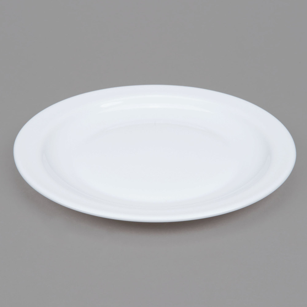 Plato Postre Blanco Ala Angosta de Vidrio Templado, 19.5 cm - Hoteliere - Arcoroc