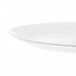 Plato Ovalado Blanco de Vidrio Templado Restaurante, 29.0 x 21.4 cm - Arcoroc