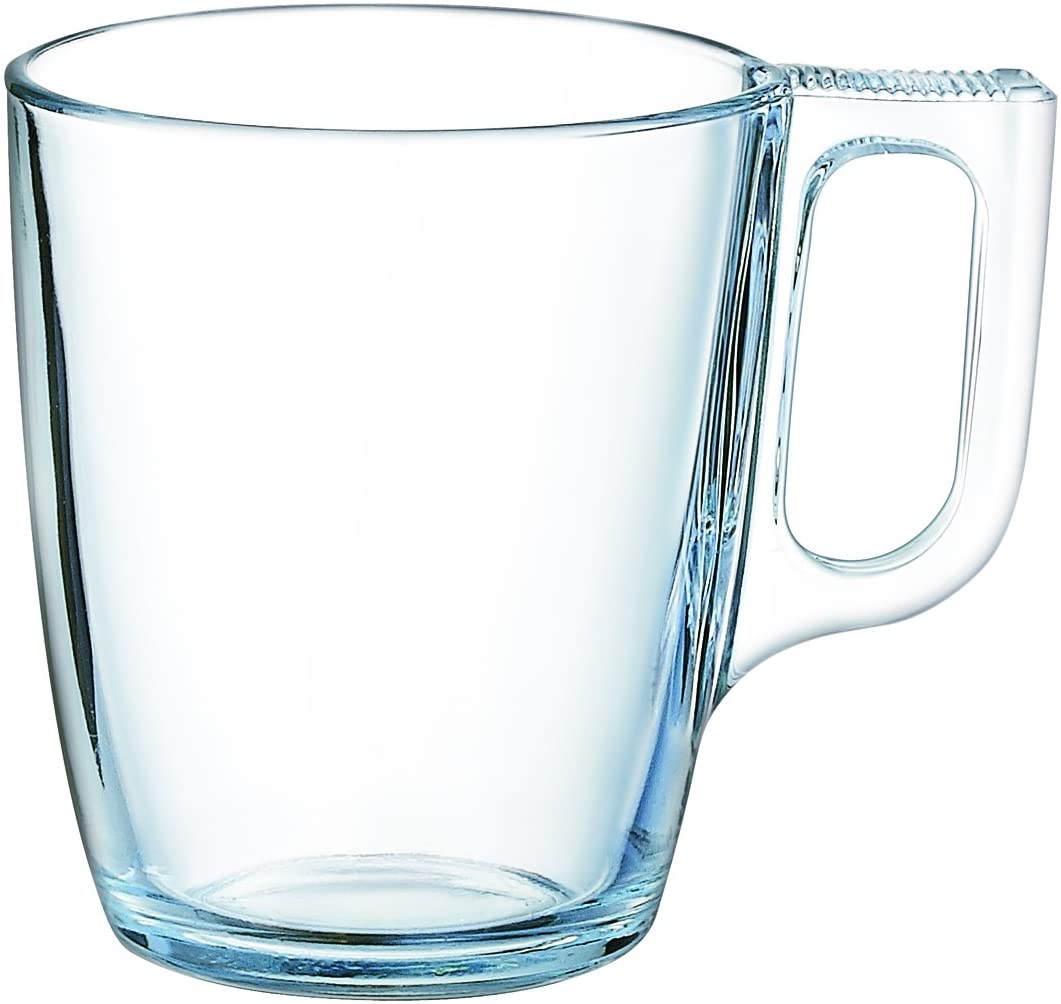 Taza Transparente de Vidrio Templado Voluto, 8.25 oz - Arcoroc