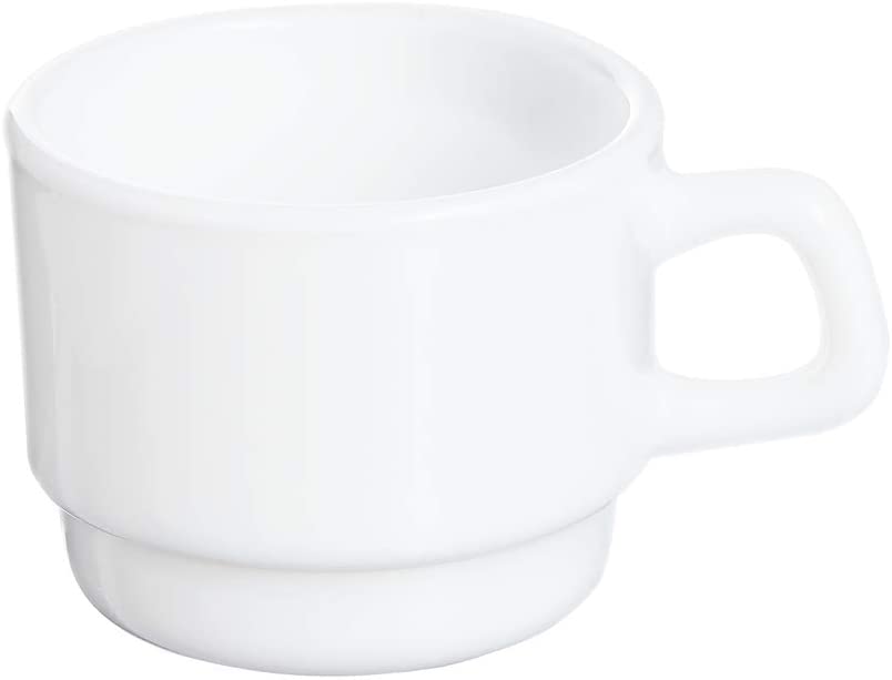 Taza Blanca de Vidrio Templado Restaurante, 4 1/4 oz - Arcoroc