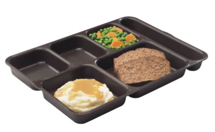 Bandeja 6 compartimientos entrega alimentos copolimero 25.4 x 36cm cerceta Cambro