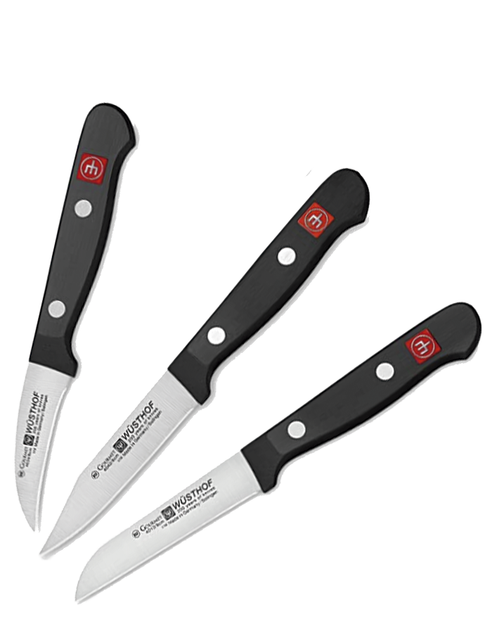 Set de 3 cuchillos para legumbres Gourmet (cuchillo para pelar de 6 cm. y 2 cuchillos para vegetales de 8 cm.) - Wusthof
