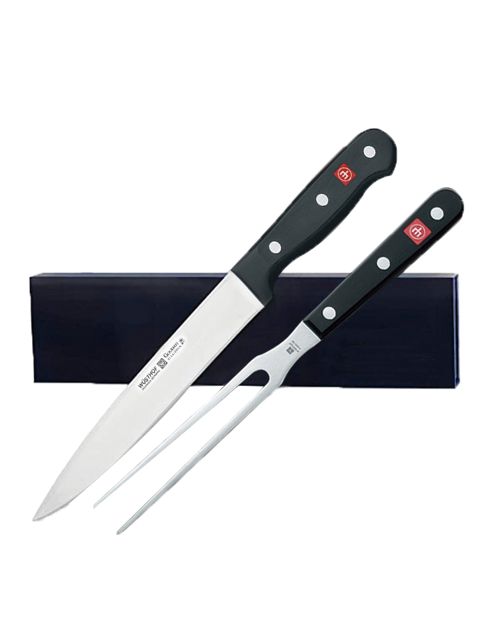Set de 2 piezas para trinchar Gourmet (cuchillo para carne de 20 cm. y tenedor de cocina de 16 cm.) - Wusthof