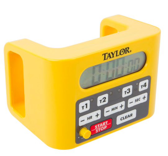Temporizador digital de 4 canales con timbre y luces de aviso - Taylor Precision