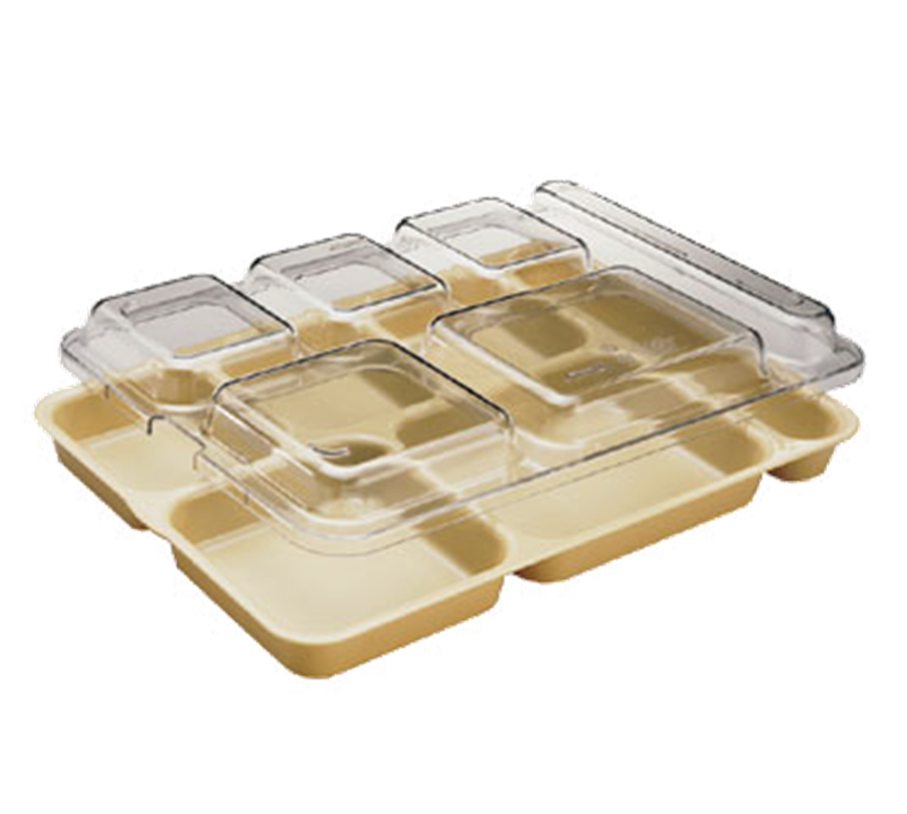Bandeja 6 compartimientos 25.4 x 36 cm policarbonato beige - Cambro