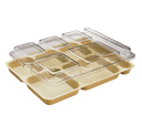 Bandeja 6 compartimientos 25.4 x 36 cm policarbonato beige - Cambro