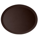Bandeja antideslizante ovalada fibra de vidrio 56 x 68.5 cm bronceado - Cambro