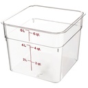 [6SFSCW135] Recipiente cuadrado 5.7lts. policarbonato transparente - Cambro