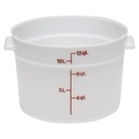 Recipiente redondo 11.4lts. polietileno blanco - Cambro