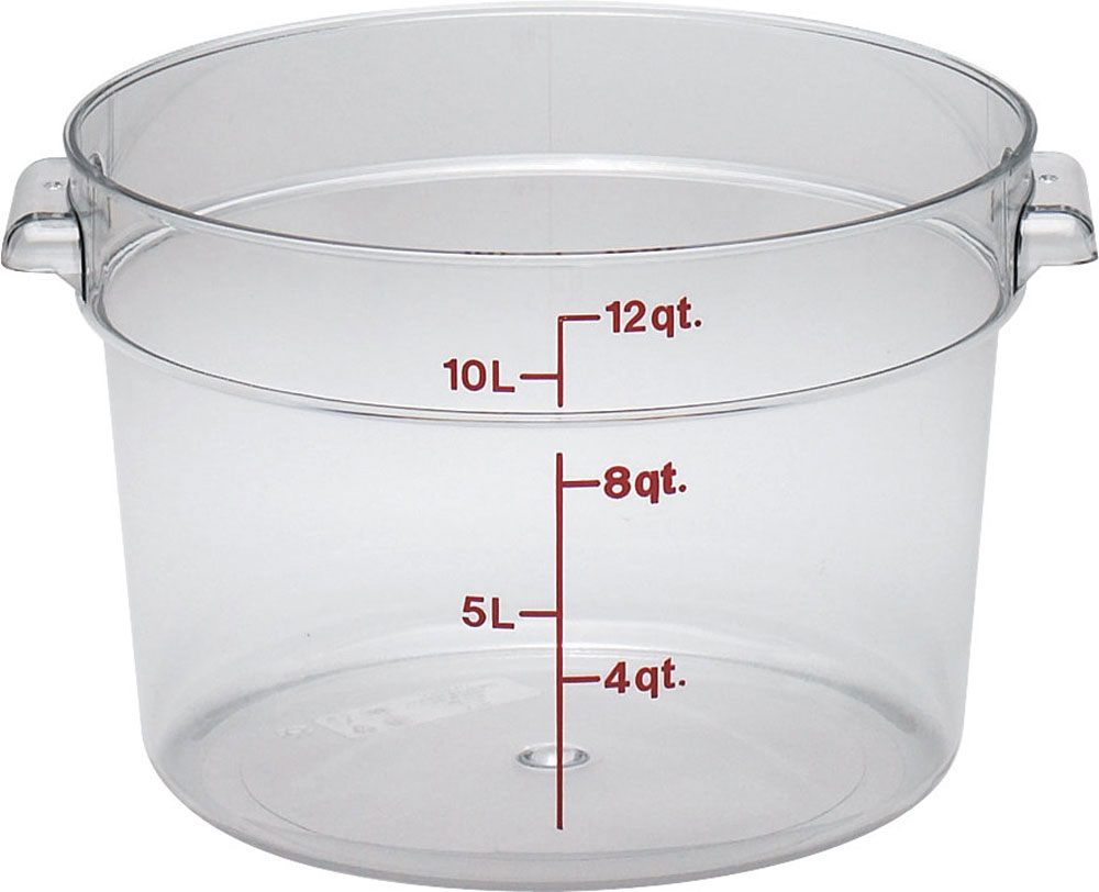 Recipiente redondo 11.4lts. policarbonato transparente - Cambro