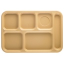 Bandeja plastica ABS 6 compartimentos bronceado - Cambro