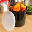 [CP27110] Tarro con tapa para almacenar alimentos 2.4lts negro - Cambro