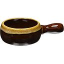 [744050] Bowl 12 oz con asa para crema de cebolla en porcelana - Browne