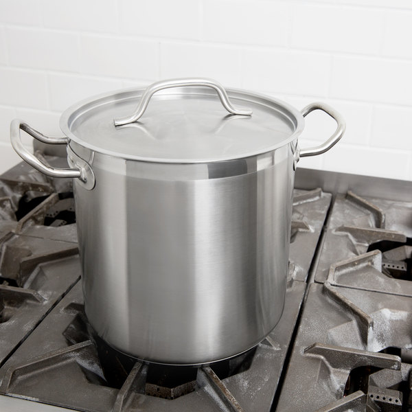 Olla con tapa 10 lts optio en acero inoxidable - Vollrath