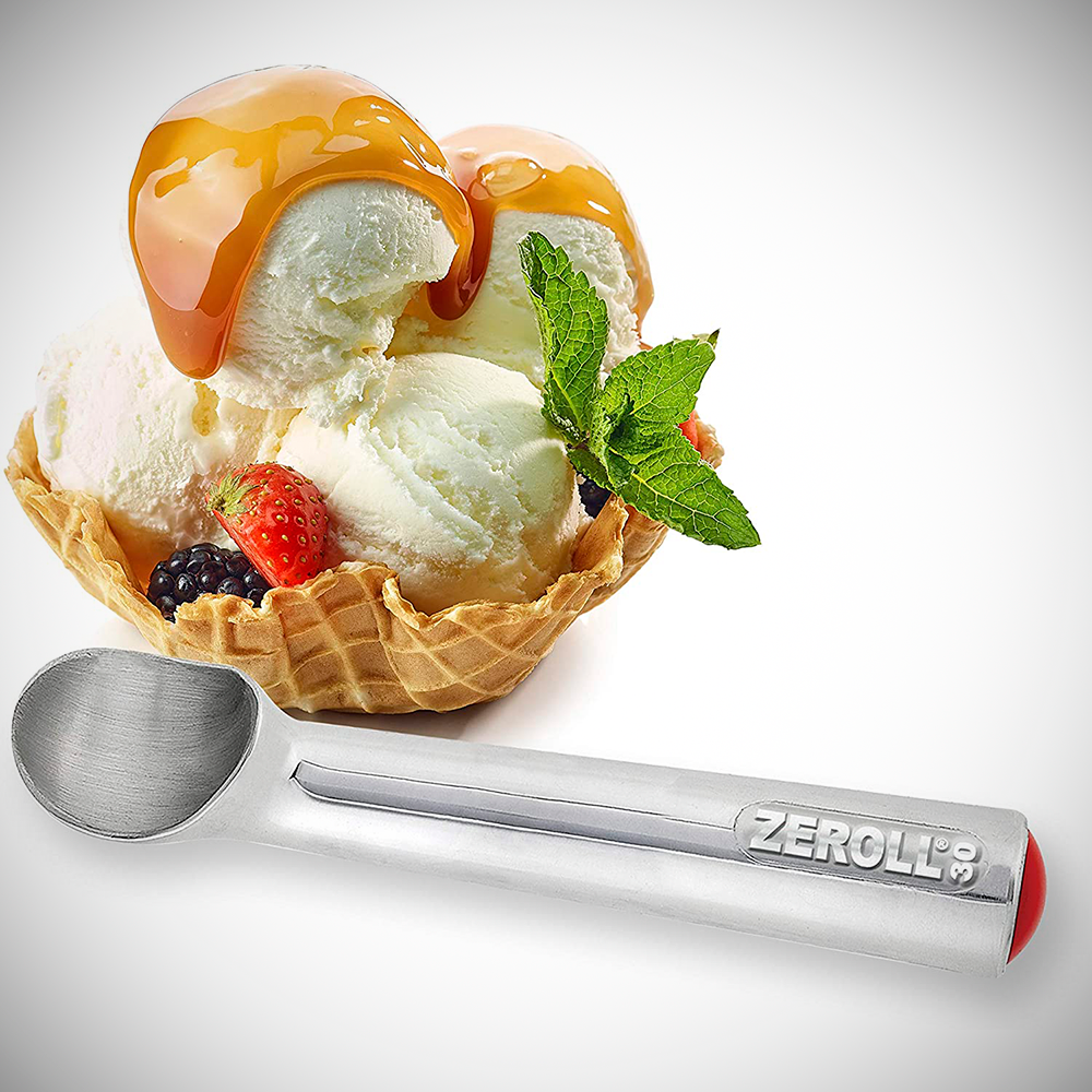 Cuchara para helado en aluminio con fluido conductor de calor al interior, cap. 1 oz - Zeroll