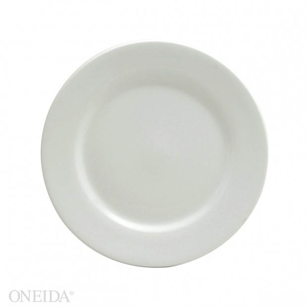 Plato llano redondo porcelana 19.5cm blanco brillante  - Oneida