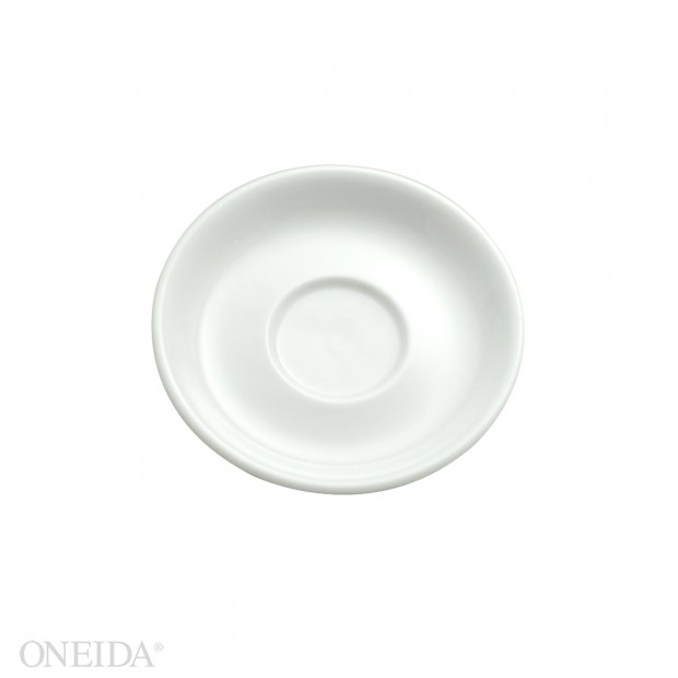 Plato taza espresso porcelana 10.8 cm blanco brillante  - Oneida
